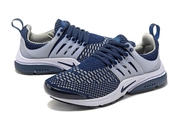 New Nike Air Presto Flyknit Ultra Low Deep Blue White Running Shoes